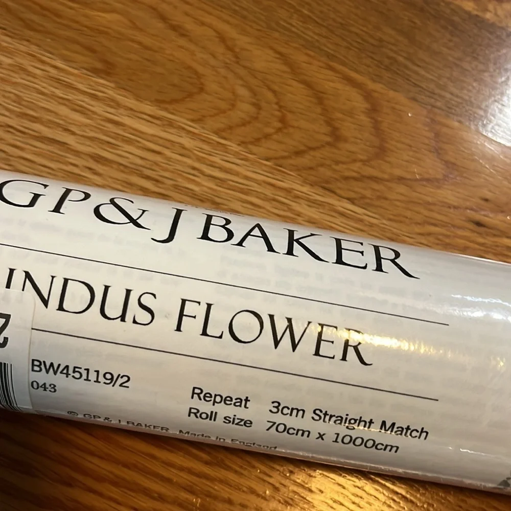Anthropologie x GP & J Baker Indus Flower Small Print Wallpaper 2Rolls NWT